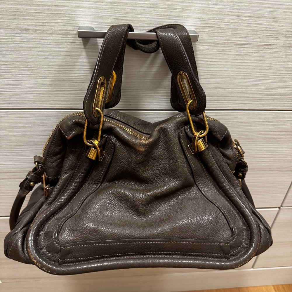 Chloe Medium Paraty Handbag, Gray, Early 2000's